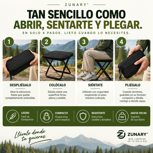 Taburete Plegable Portátil